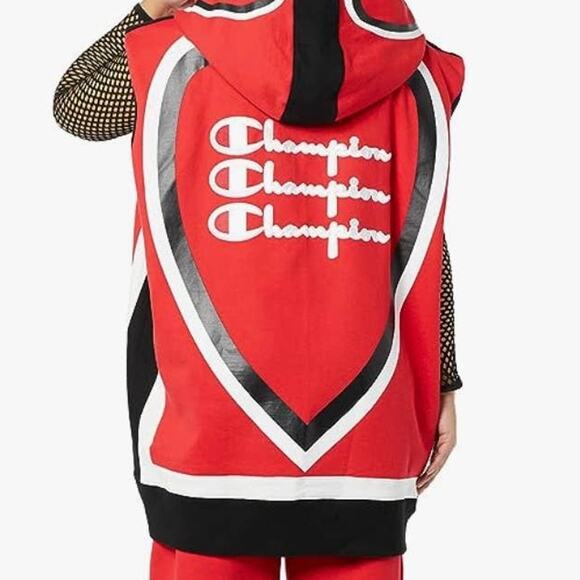 Champion + Rafael Chaouiche Reverse Weave Oversized Logo Hoodie Vest XS-M - Picture 3 of 10